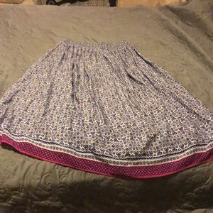 Max Studio skirt L smocked back waistband